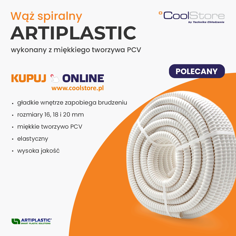 Węże spiralne do skroplin Artiplastic