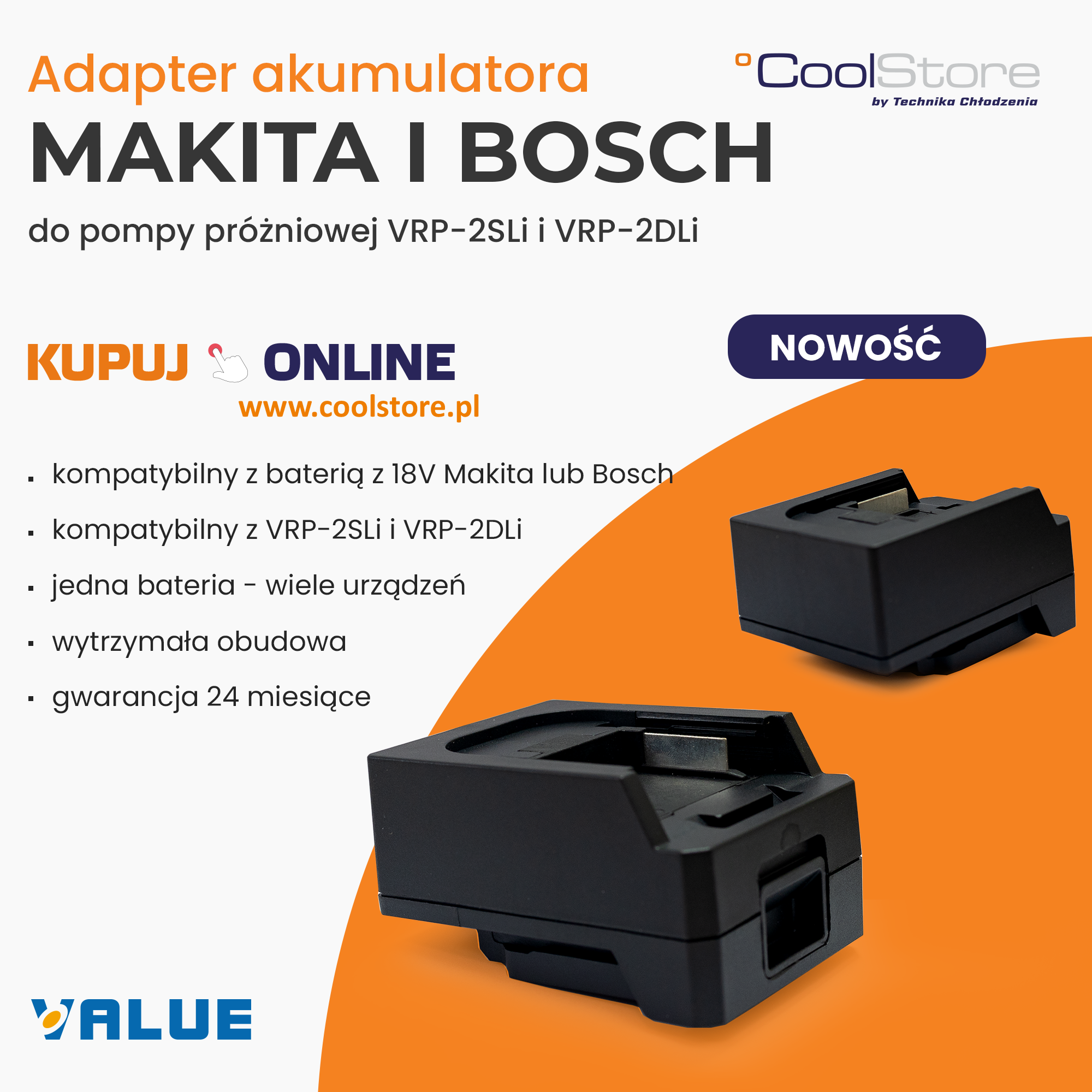 Adaptery do pomp próżniowych Value