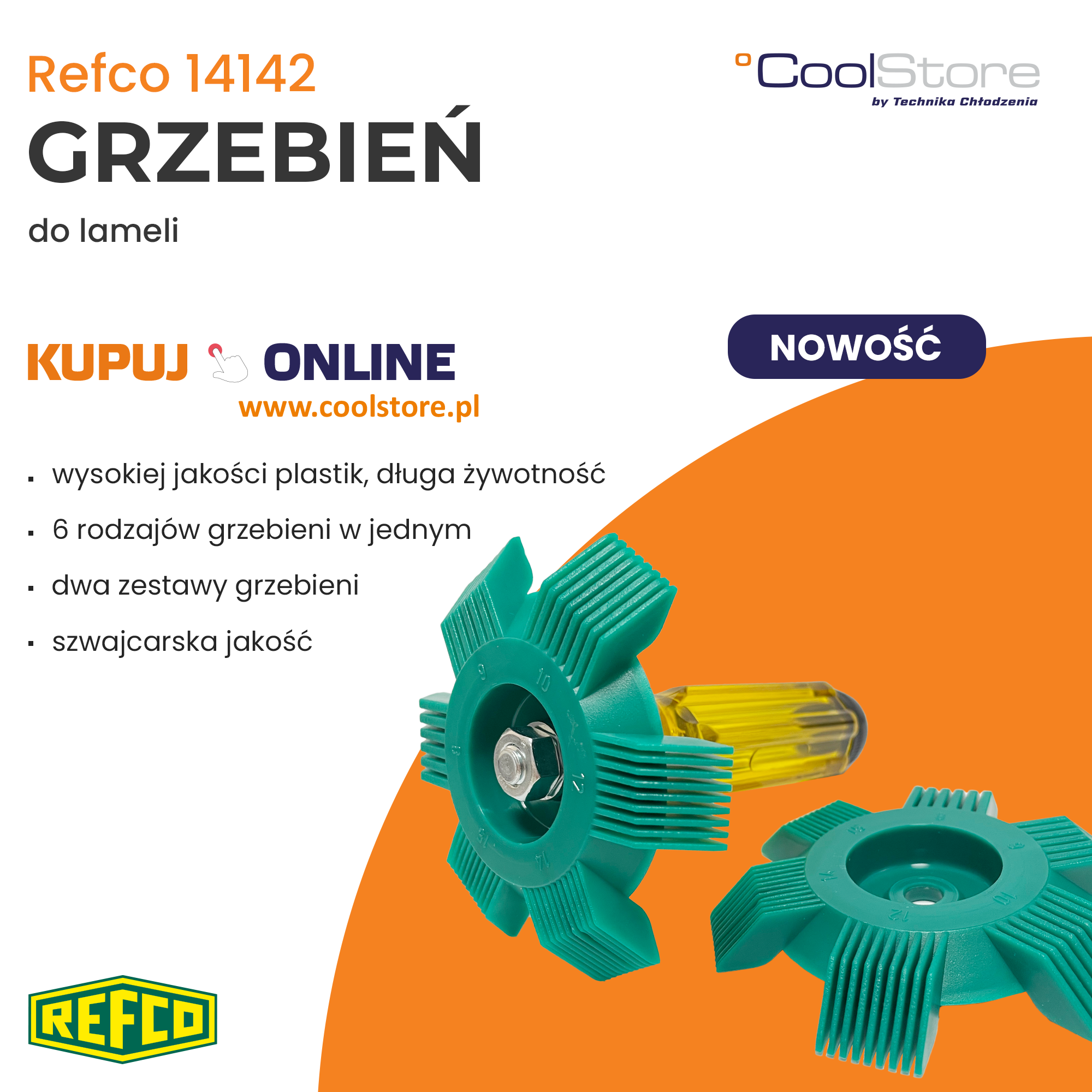 Grzebień do lameli Refco 14142