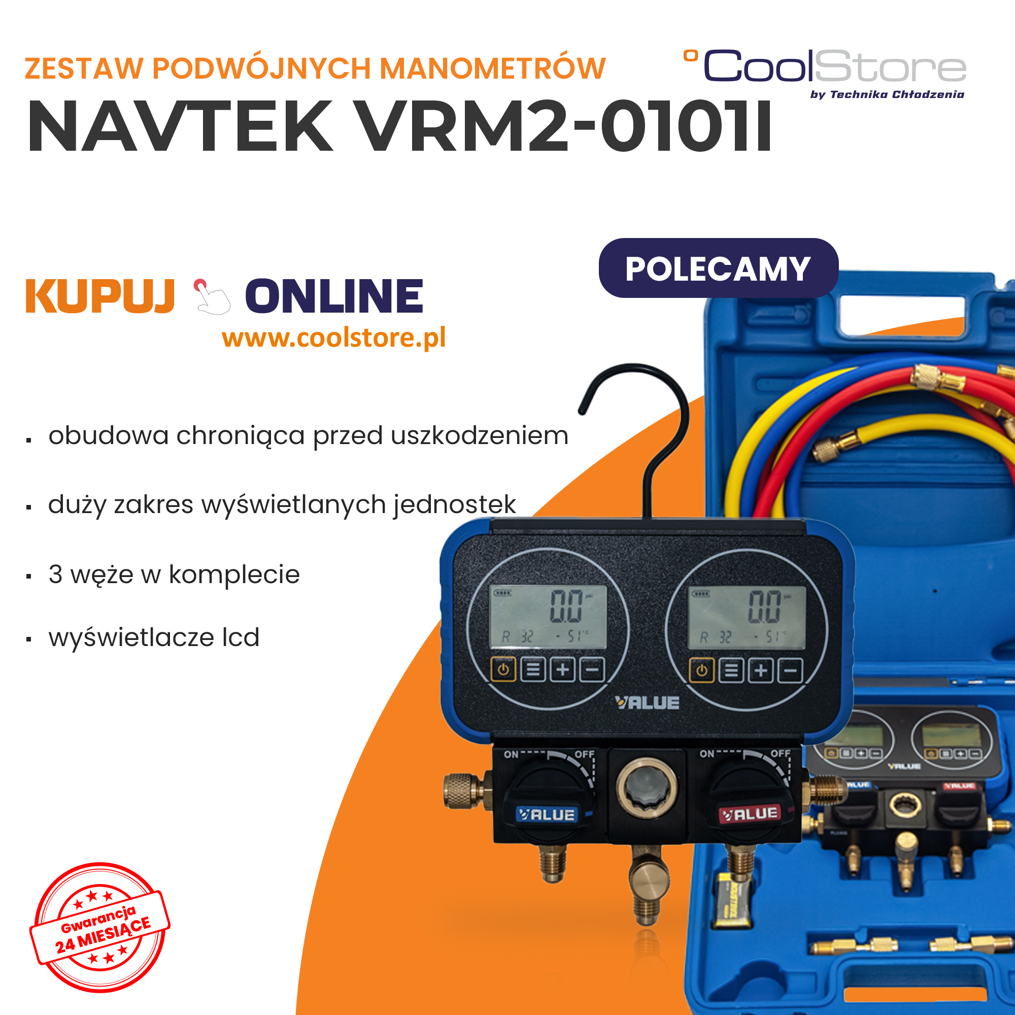 Zestaw manometrów cyfrowych Value VRM2-0101i