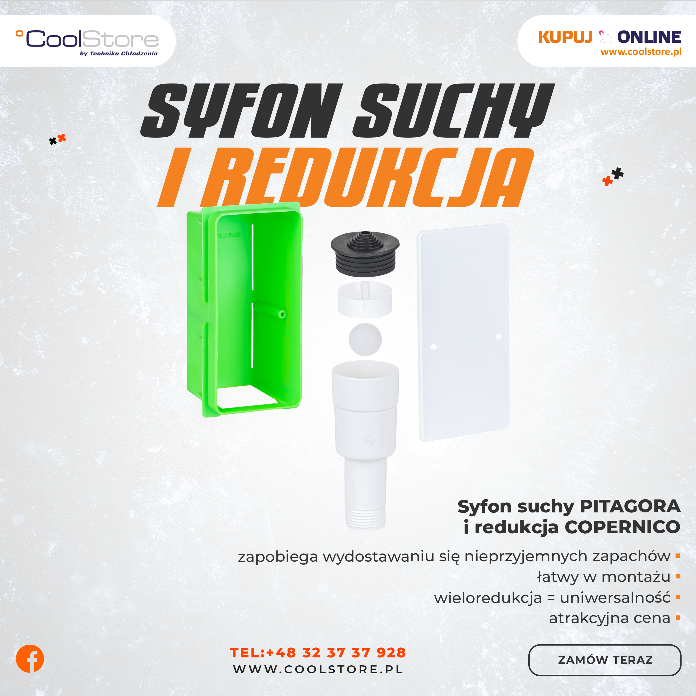 Syfon suchy PITAGORA i redukcja COPERNICO