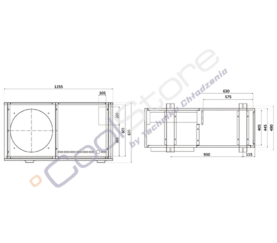 Condensing unit housing Q=7.410 W C CoolStore online store