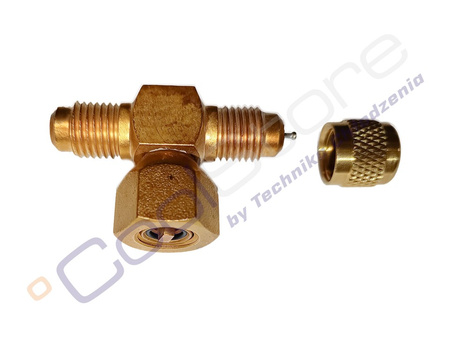 Trójnik 1/4 SAE M-F-M+  REFCO A-31852
