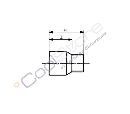 Nypel redukcyjny miedziany  42 x 28 [mm] 