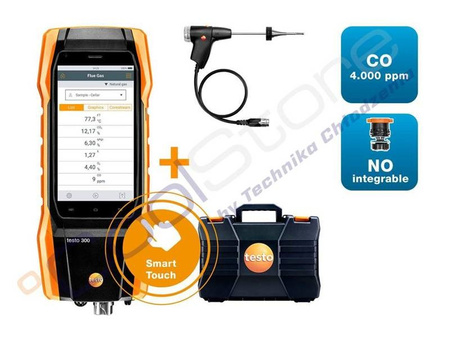TESTO 300 NL LL - Flue gas analyzer (O2, COH2 8000ppm) without printer + SmartSond 270564 3004 72 10 