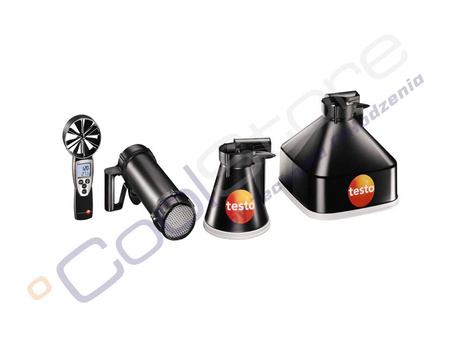 TESTO 417 zestaw 2 - Anemometr wiatraczkowy + rękawy pomiarowe + prostownica strumienia objętościowego + teleskop 2700563 2417 01