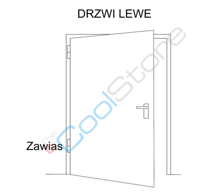 Doors with regulated hinges left 1000 x 2000 (steel)