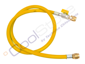 Wąż serwisowy (180 cm)  z zaworem odcinającym REFCO CA-CL-72-Y (180 cm / 1/4" x 1/4")