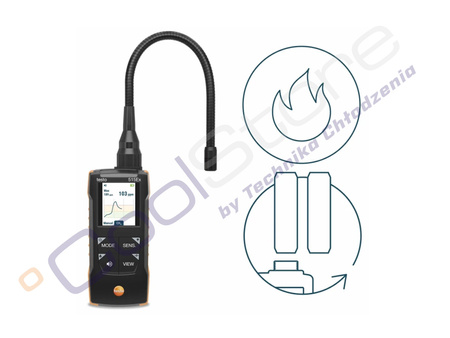TESTO 515 EX - Wykrywacz nieszczelności gazów palnych + H2 z 1 sensorem + ATEX 0563 1515