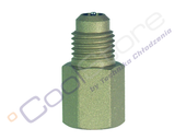 Female flare union 1/4" SAE x 1/4" SAE with copper gasket REFCO A-31614