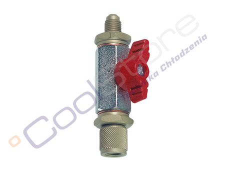 Zawór kulowy odcinający do węża serwisowego REFCO CX-1/4"-R (1/4" x 1/4")