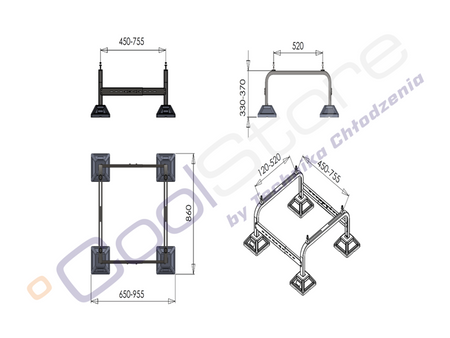 Base for heat pumps and air conditioners MINI FF-755