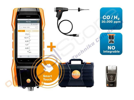 TESTO 300 NL LL - Flue gas analyzer (O2, COH2 30000ppm) with printer  + SmartSond set  270564 3004 89 10