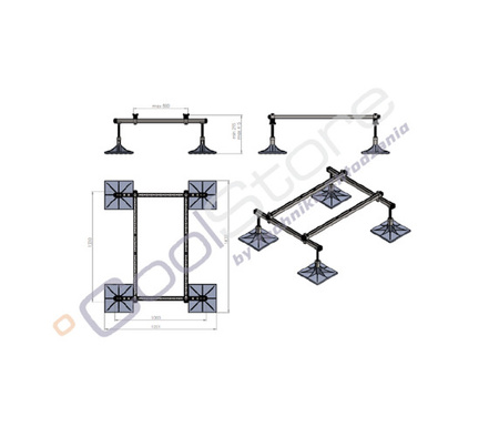 Wspornik ramowy modułowy FRAME-FOOT FF4