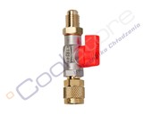 Zawór kulowy odcinający do węża serwisowego REFCO CA-1/4”SAE-R (1/4" x 1/4")