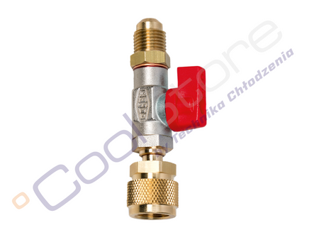 Zawór kulowy odcinający do węża serwisowego REFCO CA-1/2"-20UNF-R (5/16" x 5/16")