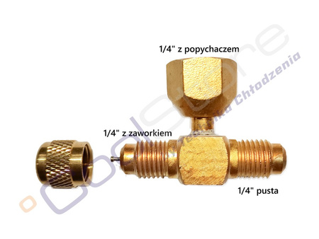 Trójnik 1/4 SAE M-F-M+  REFCO A-31852