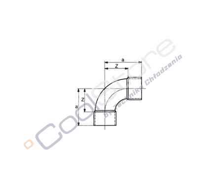 Copper Connection 3/8" 90° 