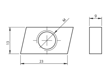 Niczuk slide nut M8 for channel A, 50 pcs