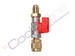 Zawór kulowy odcinający do węża serwisowego REFCO CA-1/4”SAE-R (1/4" x 1/4")