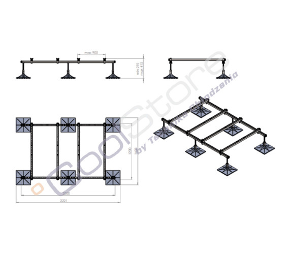 Wspornik Ramowy Modulowy Frame Foot Ff6 Sklep Internetowy Coolstore